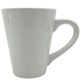 14oz Medium White Ceramic Cafe Mug