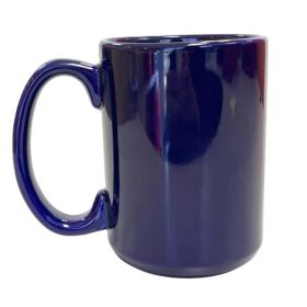 15oz Jumbo Cobalt C-Handle Ceramic Mug