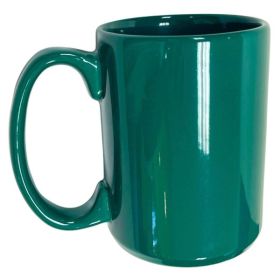 15oz Jumbo Green C-Handle Ceramic Mug