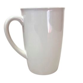 14oz White Elegant Ceramic Mug