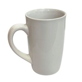 10oz White Elegant Ceramic Mug