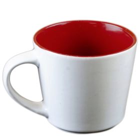 White/Red 11oz Tapered Coffee Mug