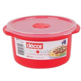 DÃ©cor USA 800ML Microsafe Round Container