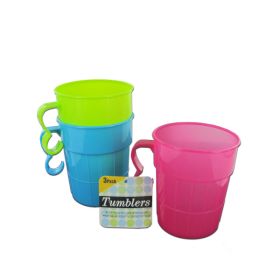 Plastic tumblers with handle
