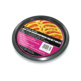 Round bakeware pan with holes, 14" diameter